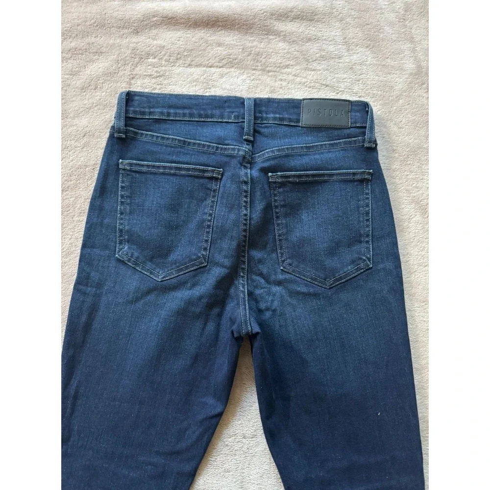 Pistola Womens‎ Mid Rise Blue Denim Skinny Raw Hem Size 26